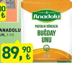TARIM KREDİ ANADOLU UN BUĞDAY UNU 5 KG fiyat ve kampanya bilgisi